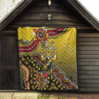 Personalized Richmond Tigers  Football Mascot Quilt Aboriginal Dot Art Style Vibrant Indigenous Pattern Design