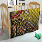 Personalized Richmond Tigers  Football Mascot Quilt Aboriginal Dot Art Style Vibrant Indigenous Pattern Design