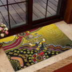 Personalized Richmond Tigers  Football Mascot Rubber Doormat Aboriginal Dot Art Style Vibrant Indigenous Pattern Design