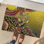 Personalized Richmond Tigers  Football Mascot Rubber Doormat Aboriginal Dot Art Style Vibrant Indigenous Pattern Design