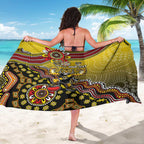 Personalized Richmond Tigers  Football Mascot Sarong Aboriginal Dot Art Style Vibrant Indigenous Pattern Design