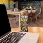 Personalized Richmond Tigers  Football Mascot Skinny Tumbler Aboriginal Dot Art Style Vibrant Indigenous Pattern Design
