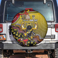 Personalized Richmond Tigers  Football Mascot Spare Tire Cover Aboriginal Dot Art Style Vibrant Indigenous Pattern Design
