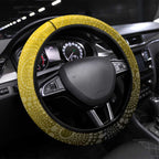 Richmond Tigers  Football Mascot Steering Wheel Cover Aboriginal Dot Art Style Vibrant Indigenous Pattern Design