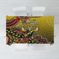 Personalized Richmond Tigers  Football Mascot Tablecloth Aboriginal Dot Art Style Vibrant Indigenous Pattern Design