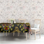 Personalized Richmond Tigers  Football Mascot Tablecloth Aboriginal Dot Art Style Vibrant Indigenous Pattern Design