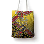 Personalized Richmond Tigers  Football Mascot Tote Bag Aboriginal Dot Art Style Vibrant Indigenous Pattern Design