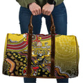 Personalized Richmond Tigers  Football Mascot Travel Bag Aboriginal Dot Art Style Vibrant Indigenous Pattern Design
