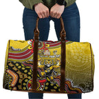 Personalized Richmond Tigers  Football Mascot Travel Bag Aboriginal Dot Art Style Vibrant Indigenous Pattern Design