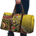 Personalized Richmond Tigers  Football Mascot Travel Bag Aboriginal Dot Art Style Vibrant Indigenous Pattern Design