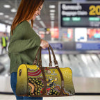Personalized Richmond Tigers  Football Mascot Travel Bag Aboriginal Dot Art Style Vibrant Indigenous Pattern Design