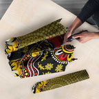 Personalized Richmond Tigers  Football Mascot Umbrella Aboriginal Dot Art Style Vibrant Indigenous Pattern Design