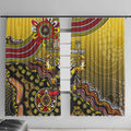 Personalized Richmond Tigers  Football Mascot Window Curtain Aboriginal Dot Art Style Vibrant Indigenous Pattern Design