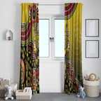 Personalized Richmond Tigers  Football Mascot Window Curtain Aboriginal Dot Art Style Vibrant Indigenous Pattern Design