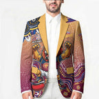 Personalized Brisbane Lions Football Mascot Blazer Aboriginal Dot Art Style Vibrant Indigenous Pattern Design
