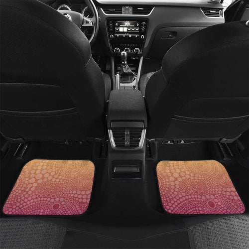 Personalized Brisbane Lions Football Mascot Car Mats Aboriginal Dot Art Style Vibrant Indigenous Pattern Design