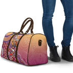 Personalized Brisbane Lions Football Mascot Travel Bag Aboriginal Dot Art Style Vibrant Indigenous Pattern Design