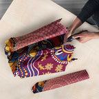 Personalized Brisbane Lions Football Mascot Umbrella Aboriginal Dot Art Style Vibrant Indigenous Pattern Design