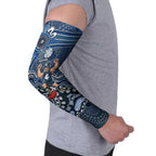 Personalized Carlton Blues Football Mascot Arm Sleeves Aboriginal Dot Art Style Vibrant Indigenous Pattern Design