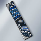 Personalized Carlton Blues Football Mascot Auto Sun Shade Aboriginal Dot Art Style Vibrant Indigenous Pattern Design