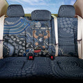 Personalized Carlton Blues Football Mascot Back Car Seat Cover Aboriginal Dot Art Style Vibrant Indigenous Pattern Design