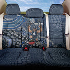 Personalized Carlton Blues Football Mascot Back Car Seat Cover Aboriginal Dot Art Style Vibrant Indigenous Pattern Design