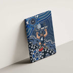 Personalized Carlton Blues Football Mascot Canvas Wall Art Aboriginal Dot Art Style Vibrant Indigenous Pattern Design