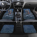 Personalized Carlton Blues Football Mascot Car Mats Aboriginal Dot Art Style Vibrant Indigenous Pattern Design