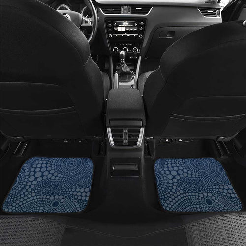 Personalized Carlton Blues Football Mascot Car Mats Aboriginal Dot Art Style Vibrant Indigenous Pattern Design