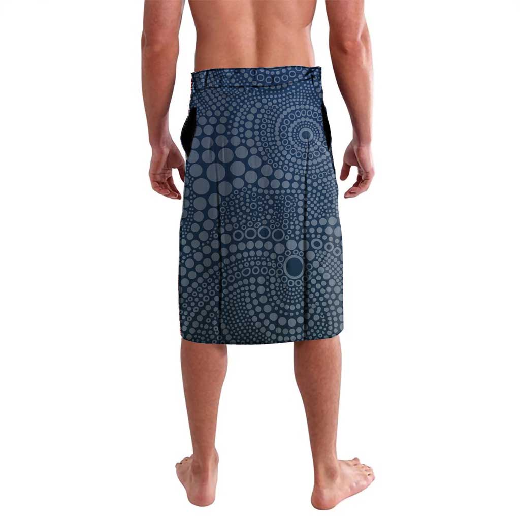 Personalized Carlton Blues Football Mascot Lavalava Aboriginal Dot Art Style Vibrant Indigenous Pattern Design