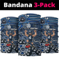 Personalized Carlton Blues Football Mascot Neck Gaiter Aboriginal Dot Art Style Vibrant Indigenous Pattern Design