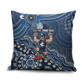 Personalized Carlton Blues Football Mascot Pillow Cover Aboriginal Dot Art Style Vibrant Indigenous Pattern Design