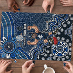 Personalized Carlton Blues Football Mascot Puzzle Aboriginal Dot Art Style Vibrant Indigenous Pattern Design