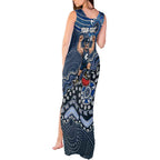 Personalized Carlton Blues Football Mascot Tank Maxi Dress Aboriginal Dot Art Style Vibrant Indigenous Pattern Design