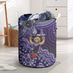 Personalized Freo Football Mascot Laundry Basket Aboriginal Dot Art Style Vibrant Indigenous Pattern Design