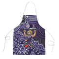 Personalized Freo Football Mascot Apron Aboriginal Dot Art Style Vibrant Indigenous Pattern Design