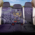 Personalized Freo Football Mascot Back Car Seat Cover Aboriginal Dot Art Style Vibrant Indigenous Pattern Design