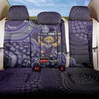 Personalized Freo Football Mascot Back Car Seat Cover Aboriginal Dot Art Style Vibrant Indigenous Pattern Design