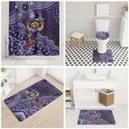 Personalized Freo Football Mascot Bathroom Set Aboriginal Dot Art Style Vibrant Indigenous Pattern Design