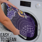 Personalized Freo Football Mascot Bathroom Set Aboriginal Dot Art Style Vibrant Indigenous Pattern Design