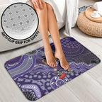 Personalized Freo Football Mascot Bathroom Set Aboriginal Dot Art Style Vibrant Indigenous Pattern Design
