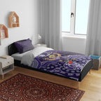 Personalized Freo Football Mascot Bedding Set Aboriginal Dot Art Style Vibrant Indigenous Pattern Design