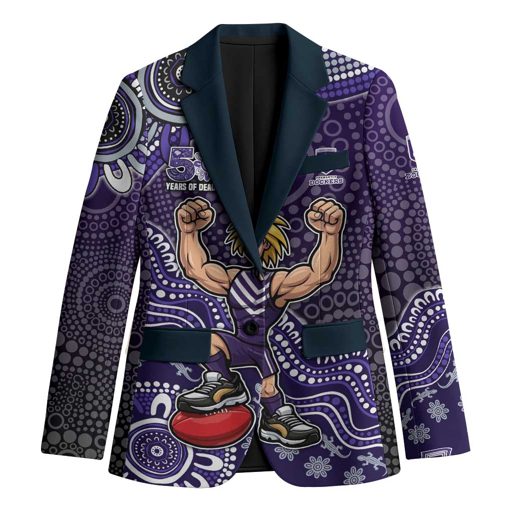 Personalized Freo Football Mascot Blazer Aboriginal Dot Art Style Vibrant Indigenous Pattern Design