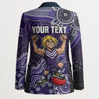 Personalized Freo Football Mascot Blazer Aboriginal Dot Art Style Vibrant Indigenous Pattern Design