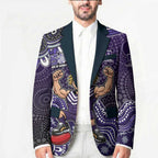 Personalized Freo Football Mascot Blazer Aboriginal Dot Art Style Vibrant Indigenous Pattern Design