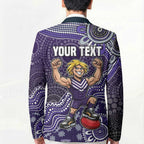 Personalized Freo Football Mascot Blazer Aboriginal Dot Art Style Vibrant Indigenous Pattern Design