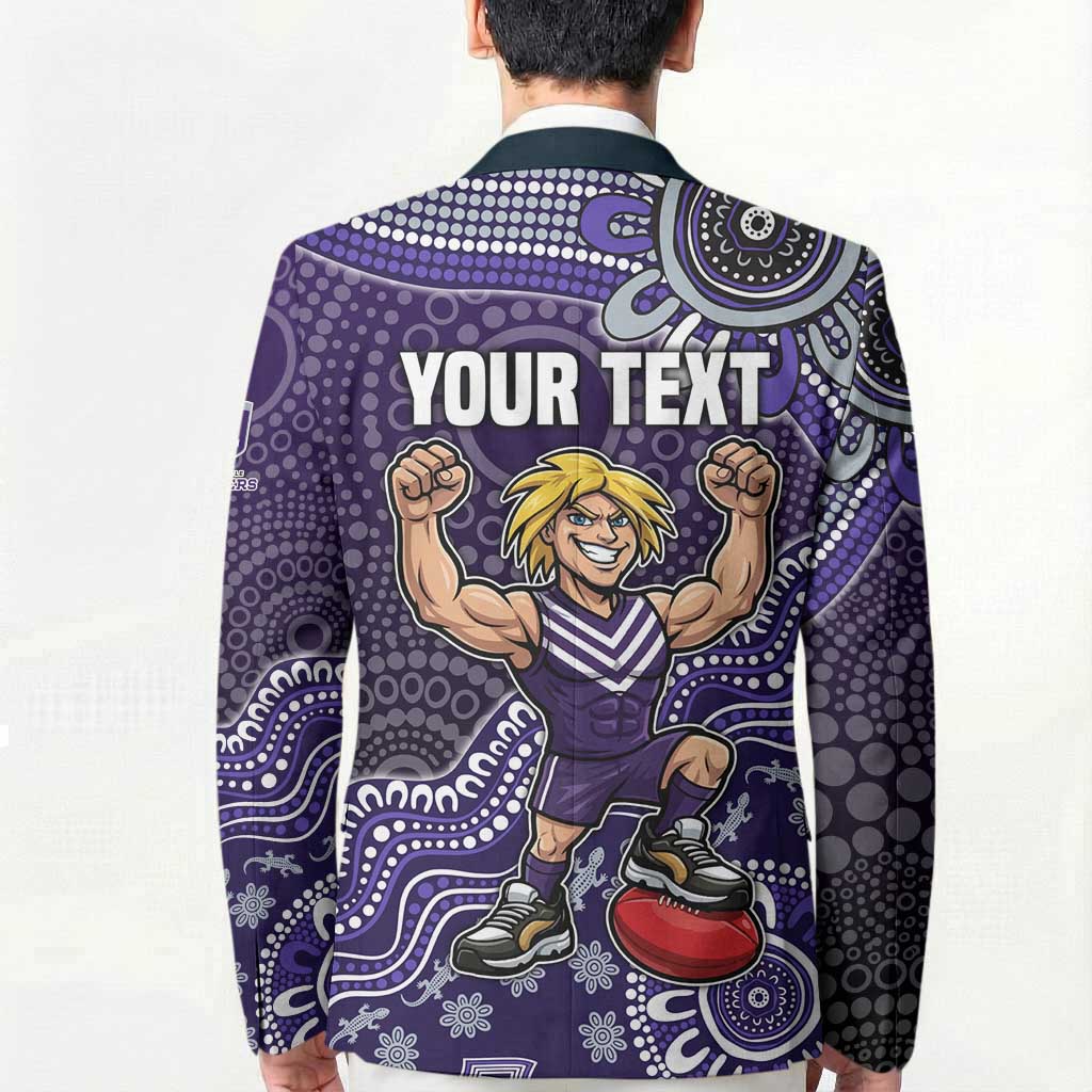 Personalized Freo Football Mascot Blazer Aboriginal Dot Art Style Vibrant Indigenous Pattern Design