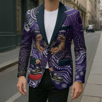 Personalized Freo Football Mascot Blazer Aboriginal Dot Art Style Vibrant Indigenous Pattern Design