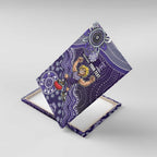 Personalized Freo Football Mascot Canvas Wall Art Aboriginal Dot Art Style Vibrant Indigenous Pattern Design