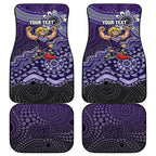 Personalized Freo Football Mascot Car Mats Aboriginal Dot Art Style Vibrant Indigenous Pattern Design